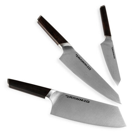 Нож RAWMID Modern RMK | Ручка «Эбеновое дерево» | Накири, Шеф-нож, Универсальный